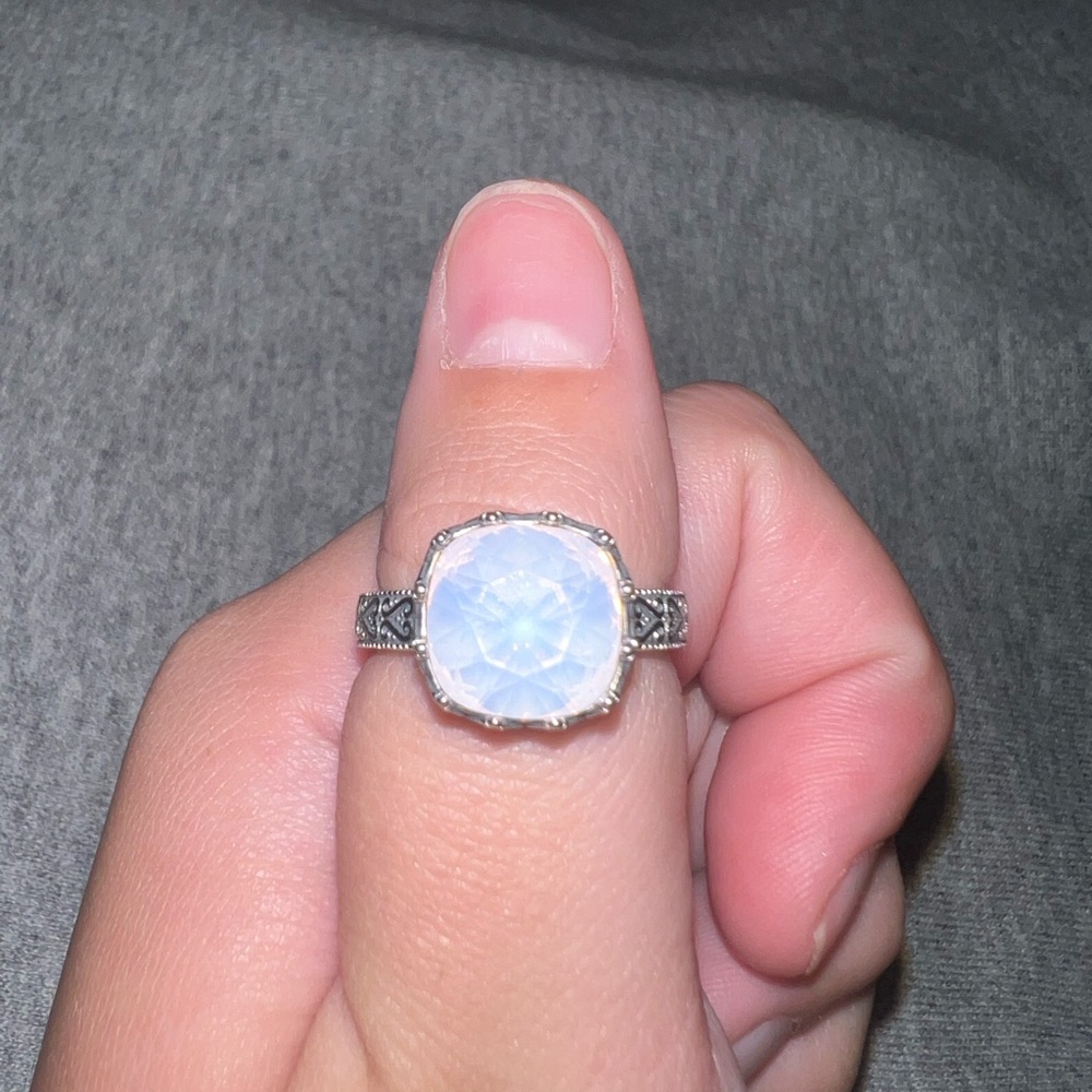 Sterling silver colorful gemstone ring size 6.5/7